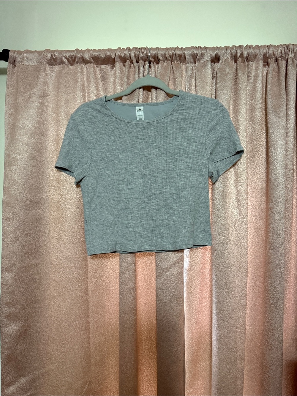 Yogalicious Heather Gray Crewneck Crop Top
